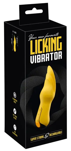 You2Toys Dynamic Licking Vibrator Yellow - 3 Flexible Silicone Tips 18.6cm