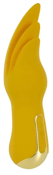 You2Toys Dynamic Licking Vibrator Yellow - 3 Flexible Silicone Tips 18.6cm