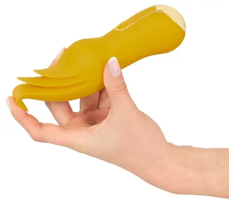 You2Toys Dynamic Licking Vibrator Yellow - 3 Flexible Silicone Tips 18.6cm