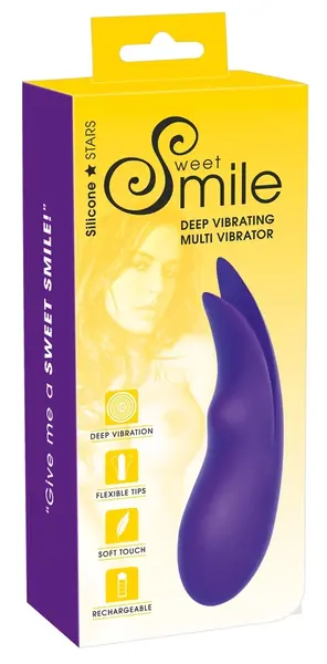 Sweet Smile Deep Vibrating Multi - Flexible Dual-Tip Silicone Massager 18.6cm