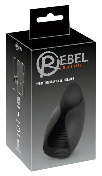 Rebel Vibrirajući Uređaj za Glans Fleksibilni Silikon 10 Režima Crni 13cm