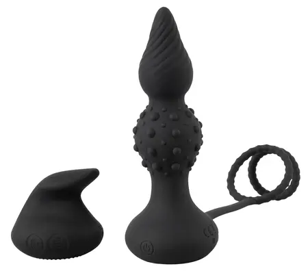 Rebel RC Intimate Double Ring Set with Vibrating Plug & Remote Control