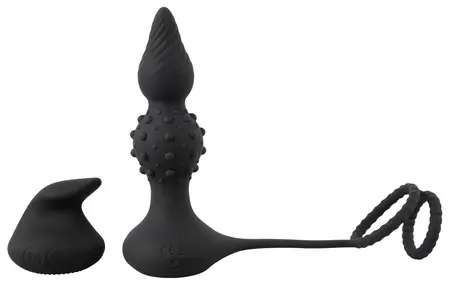 Rebel RC Intimate Double Ring Set with Vibrating Plug & Remote Control