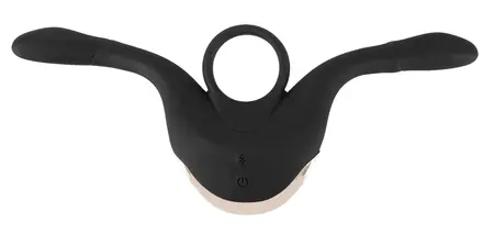 Couples Choice Multi-Function Intimate Device with Remote - Black, 14 cm