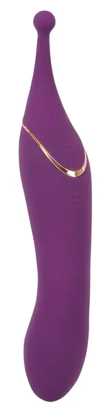 Sweet Smile Two Motors Vibe Dual-Ended Silicone Massager 18.1cm Purple