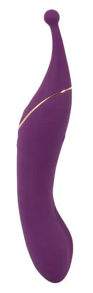 Sweet Smile Two Motors Vibe Dual-Ended Silicone Massager 18.1cm Purple