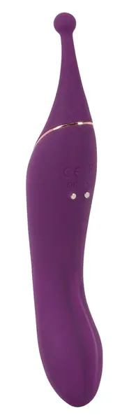 Sweet Smile Two Motors Vibe Dual-Ended Silicone Massager 18.1cm Purple