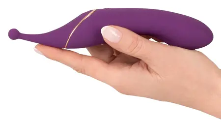 Sweet Smile Two Motors Vibe Dual-Ended Silicone Massager 18.1cm Purple