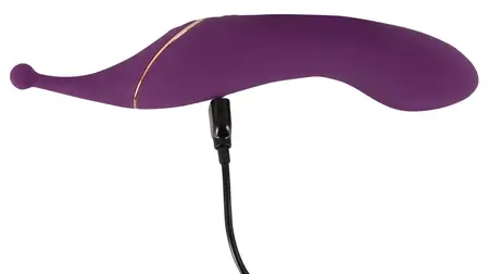Sweet Smile Two Motors Vibe Dual-Ended Silicone Massager 18.1cm Purple