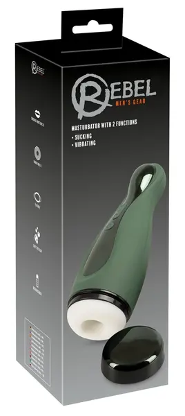 Rebel Intimna Mašina 2-u-1 Sisanje i Vibracija, Crna, 25.8 cm