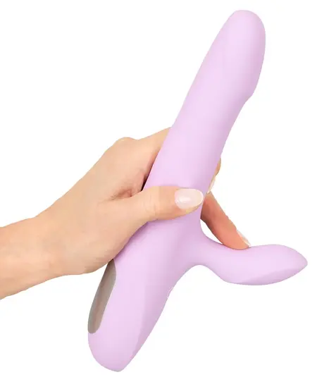 Sweet Smile Thrusting Pearl Vibrator Silicone Dual-Motor 24.8 cm Pink