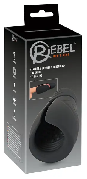 Rebel Intimate Device 2-in-1 Vibrating & Warming, 15 cm, Black