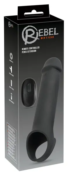 Rebel RC Intimni Produžni Rukav 8cm Vibrirajući Crni Podesiv