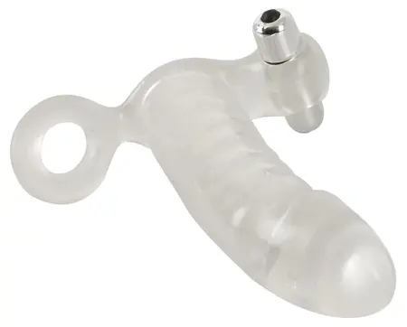 Crystal Clear Vibrating Extension Sleeve with Ball Ring, Transparent, 15.6 cm