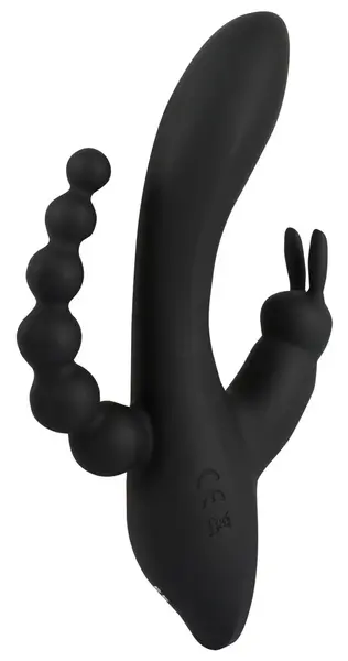 Smile Trostruki Multi-Zona Vibrator sa Zecom i Perlama, 20.8 cm, Ljubičasti