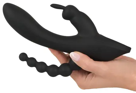 Smile Trostruki Multi-Zona Vibrator sa Zecom i Perlama, 20.8 cm, Ljubičasti