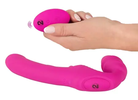 RC Strapless Dual Vibrator with Remote Control, Soft Touch, 22 cm