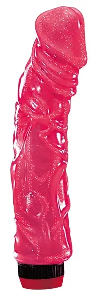 You2Toys Veliki Jelly Fleksibilni Vibrator, Više Brzina, Efekat Šljokica, 23cm