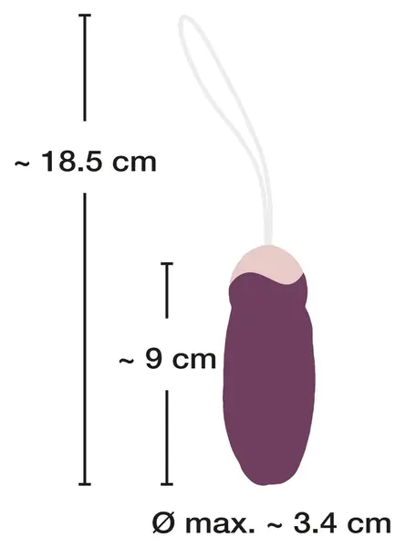 Javida RC Rotirajuća Intimna Lopta - 8 Režima, Silikon, Punjiva, 18.5cm