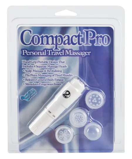 You2Toys Compact Pro White Multi-Function Mini Massager 10 cm