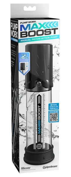 Pump Worx Max Boost Crni Manualni Vakuum Sistem za Povećanje 28.6cm