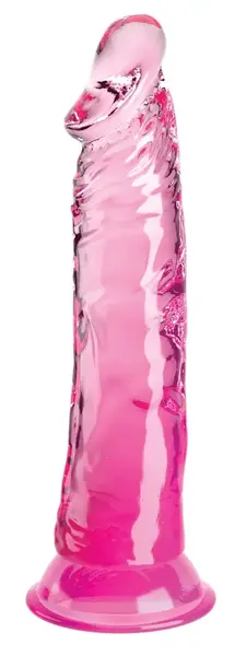 King Cock Clear Model 8 Transparentni Pink - Fleksibilni TPE sistem 21.8 cm