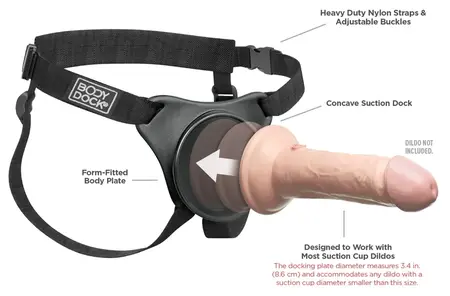 Pipedream Body Dock Original Harness - Podesivi remen sistem, Crni