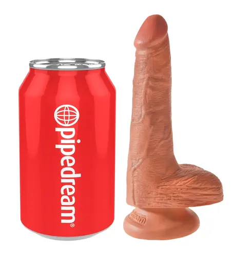 King Cock Model 6 with Suction Cup, Tan, 15.2 cm, PVC