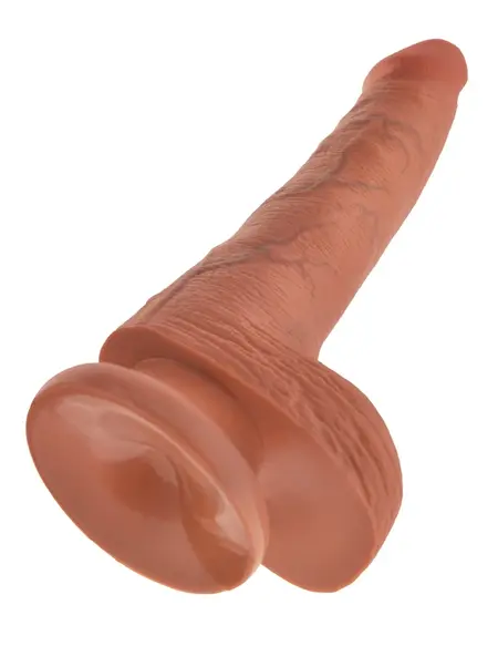King Cock Model 6 with Suction Cup, Tan, 15.2 cm, PVC