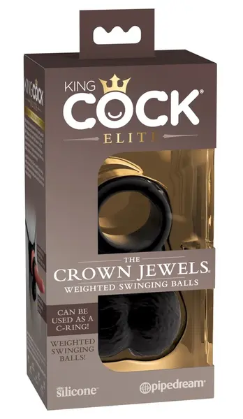 King Cock Elite TCJ Otežani ljuljajući prsten sa lopticama Dual Density Silikon