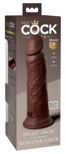 King Cock Elite KCE 8 Dual Density Intimate Model Brown 22cm Silicone