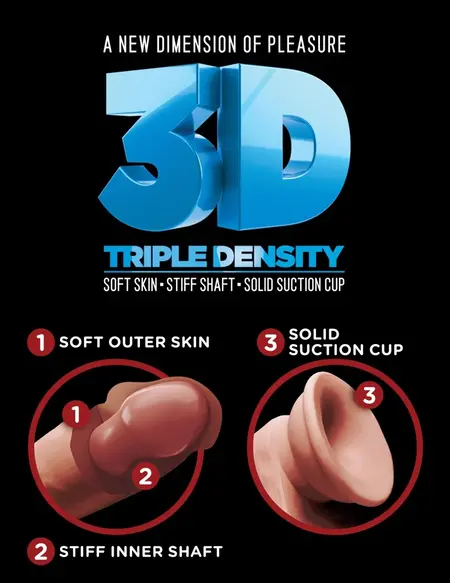King Cock Plus Model KCP 7 Intimate Device Triple Density Tan 21cm