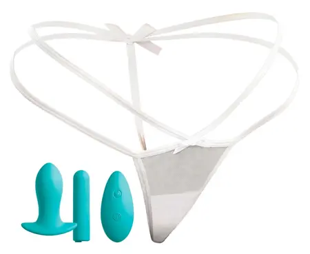 HookUp Panties Remote Bow-Tie G-String S-L with Wireless Bullet Vibrator
