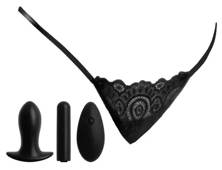 HookUp Panties Remote Lace Briefs S-L with Wireless Vibration System
