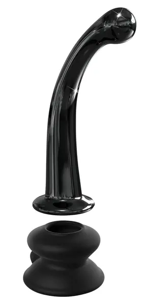 Pipedream Icicles br. 87 zakrivljeni stakleni model sa uklonjivom usisnom čašicom 15,5 cm