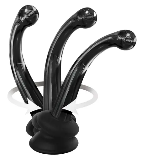 Pipedream Icicles br. 87 zakrivljeni stakleni model sa uklonjivom usisnom čašicom 15,5 cm