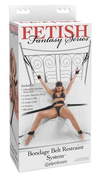 FFS Bondage Belt Restraint System - Adjustable Bed Restraint Set