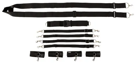 FFS Bondage Belt Restraint System - Adjustable Bed Restraint Set