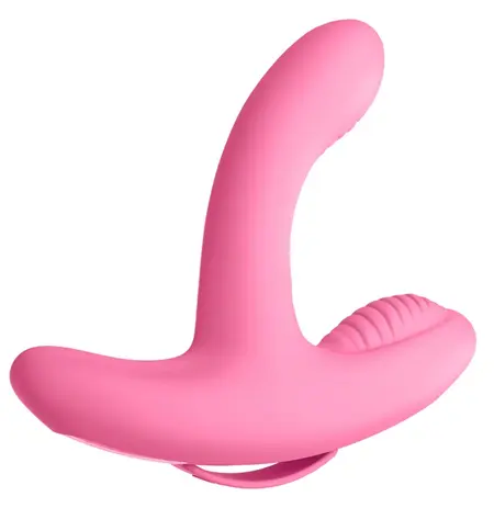 Rock N' Grind Dual Action Silicone Vibrator with Remote, 17.2 cm, Pink