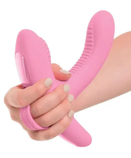 Rock N' Grind Dual Action Silicone Vibrator with Remote, 17.2 cm, Pink
