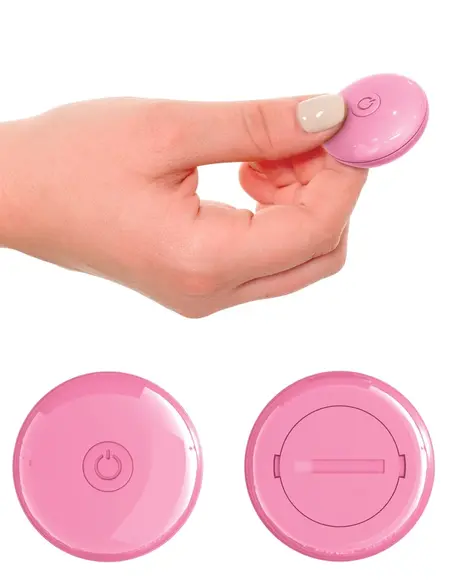 Rock N' Grind Dual Action Silicone Vibrator with Remote, 17.2 cm, Pink