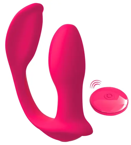 Pipedream Threesome Double Ecstasy Remote Silicone Dual Stimulator 14.1cm