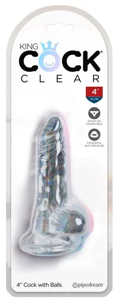 King Cock KCC 4 Compact Intimate Model with Suction Base 10.2cm TPE