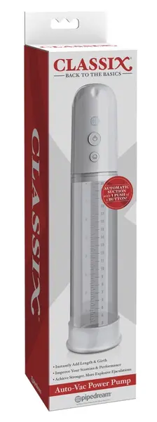 Classix Auto-Vac Power Pump White - Automatic Intimate Training System