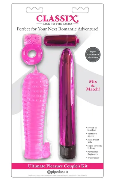 CalExotics Ultimate Pleasure Couples Set Multi-Speed Vibrator 4-Piece Kit
