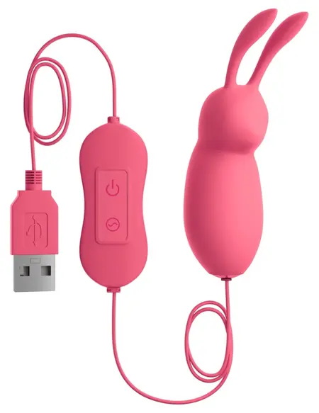 OMG! Bullets Vibrating Mini Device with Rabbit Ears, 20 Modes, Pink