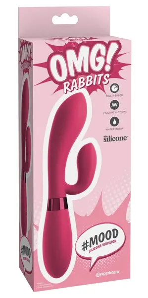 OMG! Mood Silicone Dual-Motor Intimate Device, Violet, 21.2 cm