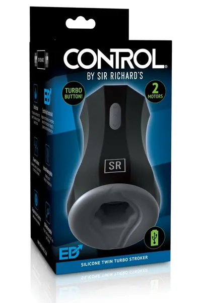 SRC Silicone Twin Turbo Intimate Machine with Dual Motors & Heating, Black