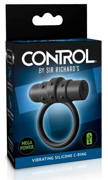 SRC Silicone Rechargeable Vibrating Ring 10 Modes Black