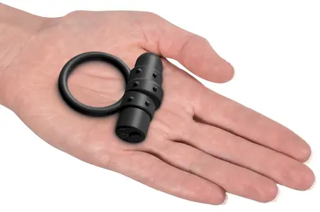SRC Silicone Rechargeable Vibrating Ring 10 Modes Black